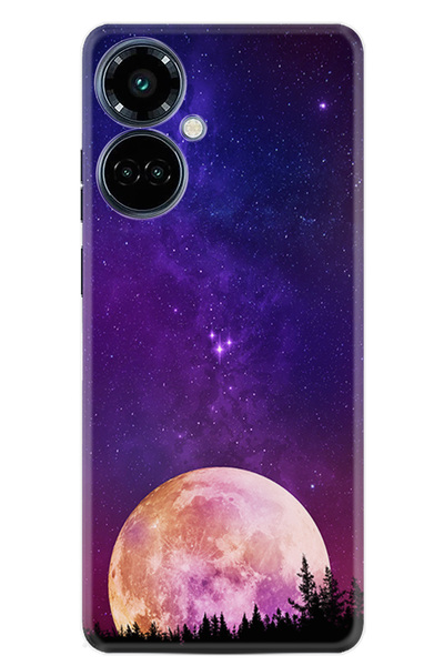 TECNO Camon 19 Pro Kılıf Boutique Baskılı Resimli Mor Ay Pcode -025