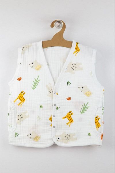 Bondilolly Baby muslin snap vest %100 cotton ü1