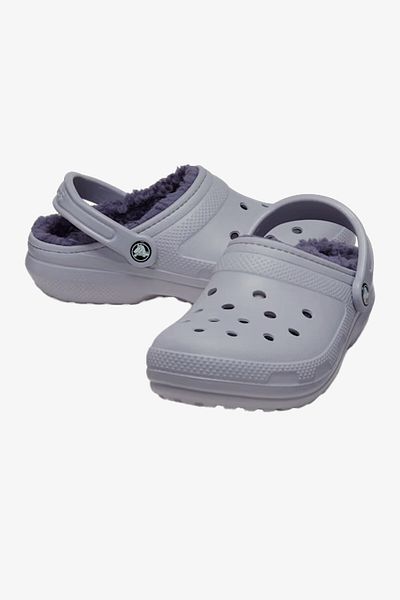 Crocs Klasické podšité unisex šedé pantofle Clog 203591 -5Pu