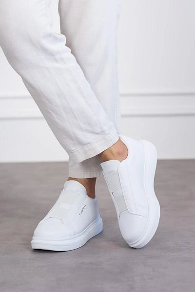 Zerenyus Υψηλής ποιότητας μοντέλο τοίχου Faux Leather Elastic Sneaker Casual Sports Shoes