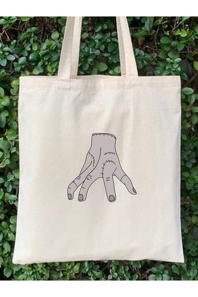 Cemira Wednesday Addams Family Thing Tote Bag Geantă de stofa