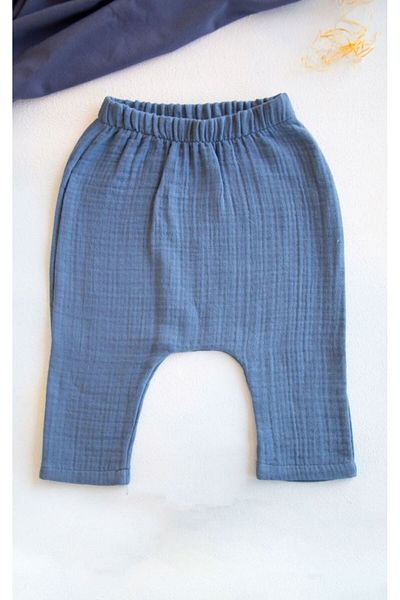 Bondilolly Baby muslin elastic waist baggy pants cotton