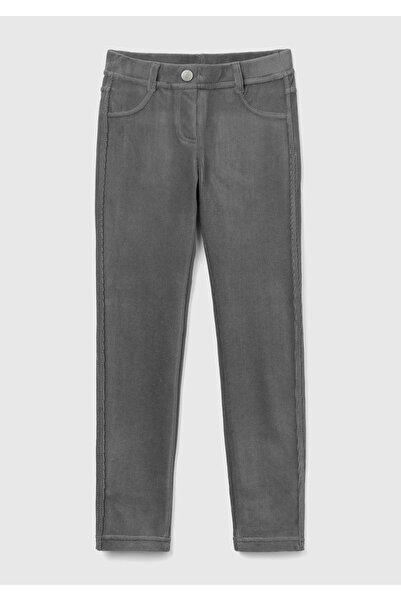 United Colors of Benetton Kız Çocuk Antrasit Kadife Jegging