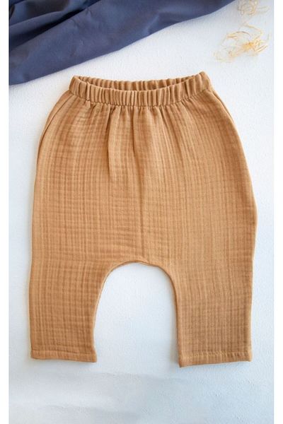 Bondilolly Baby muslin elastic waist baggy pants cotton
