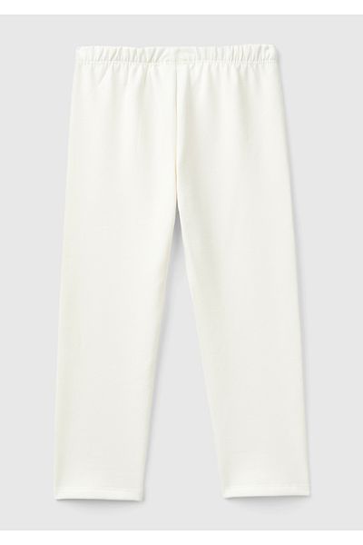 United Colors of Benetton Girl's Ecru Benetton Logo Tights