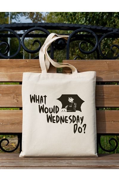 Cemira Ce ar fi miercuri Addams Tote Bag Geantă de pânză