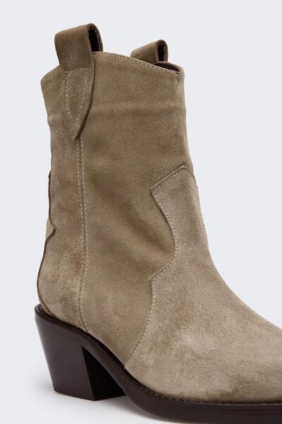 Favgi Rean Camel Süet Kadın Bot