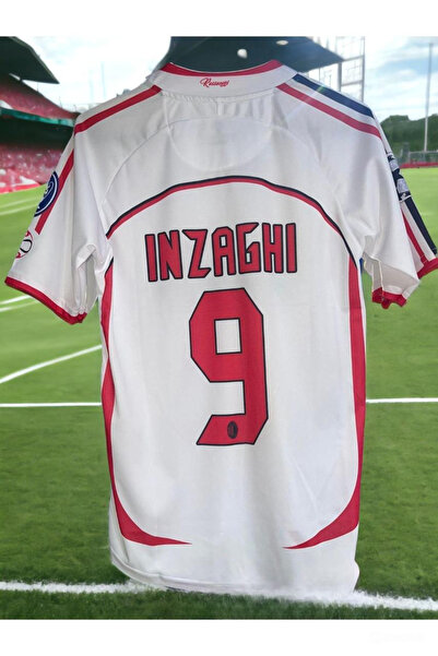 Alaturka Mix Milan Özel Tasarım Inzaghi 9 Retro Forma Beyaz