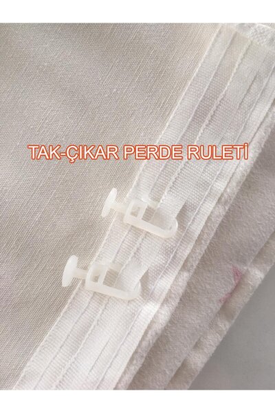 Evmila Etnik Desenli Mutfak ,Salon,Yatak Ve Çocuk Odası Tek Kanat Kadife Doku Fon Perde