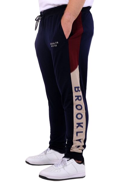 ModeXL BROOKLYN 24517 Navy - Mode XL Ανδρικό παντελόνι μεγάλου μεγέθους με Interlock Garnish