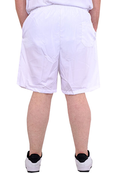 ModeXL Men's Plus Size White Sea Shorts - White Line 21451