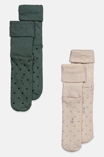 Tchibo Women 2 Pairs Of Stopper Socks, Greenk