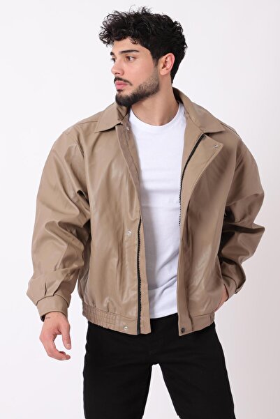 Stilkombin Παλτό από συνθετικό δέρμα με ελαστική μέση Arw-Ovr-50372