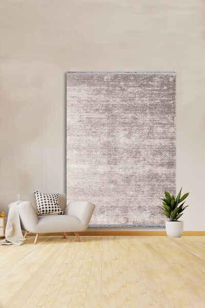 kilim home Mars 2029 Cream Tone Classic Modern Patterned Non-Slip Base Decora...