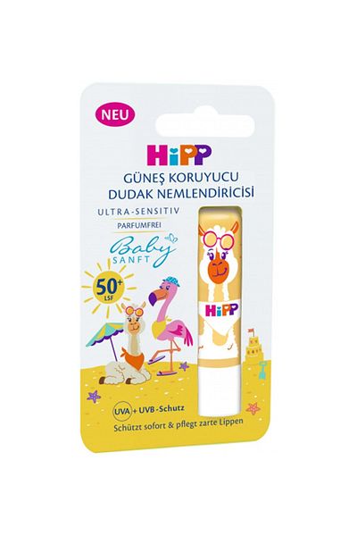 Hipp Babysanft Organic Lip Moisturizer Ultra Sensitive 4.8Gr (Yellow)