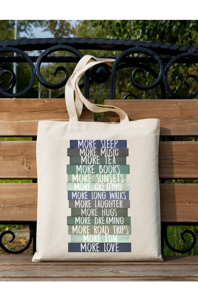 Cemira Περισσότερα Love, Sleep, Music Tote Bag υφασμάτινη τσάντα