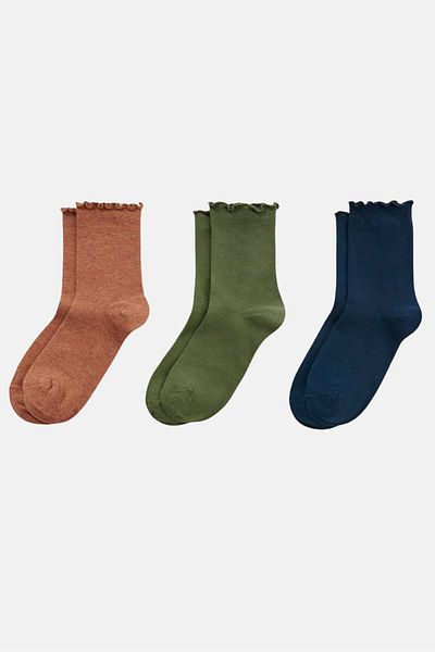Tchibo Women 3 Pcs Knitted Socks, Navy Blue