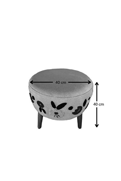 WATERYBROOK Çok Amaçlı Dekoratif Inci Punch Puf-punch Işlemeli Yuvarlak Puf