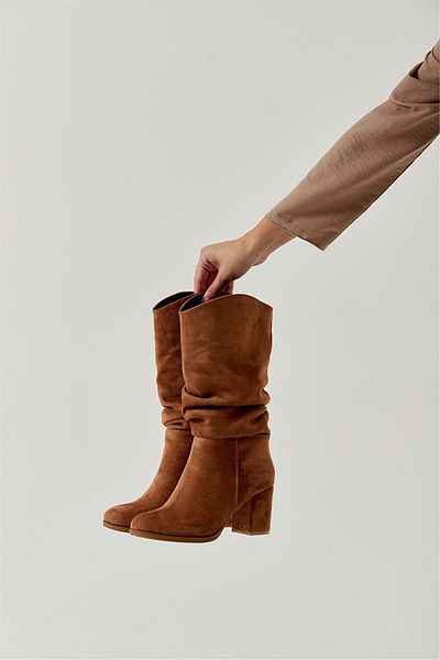 Preshley Γυναικείες μπότες Azra Taba Suede Bellows