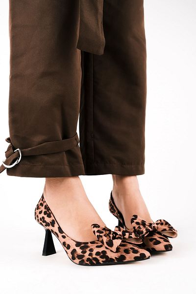 Lal Shoes & Bags Дамски обувки на висок ток Elizabeth с леопардов принт