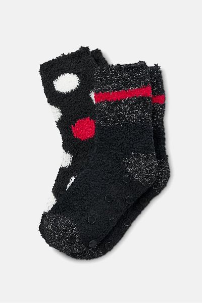 Tchibo Kids Boy 2 Pairs Cozy Socks Set, Black Combo