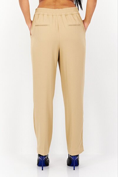 Tchibo Women Regular Fit Pain Dress Pants, Beige