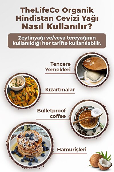 The LifeCo Organik Badem Unu 250 G & Organik, Soğuk Sıkım Hindistan Cevizi Yağı 250 ml (VEGAN, SOĞUK SIKIM)