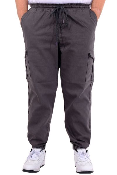 ModeXL Ανδρικό Gabardine Cargo Jogger - Plus Size, Anthracite 21927