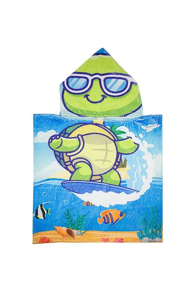 Bross Παιδική πετσέτα 60x60 - Poncho με σχέδιο χελώνας