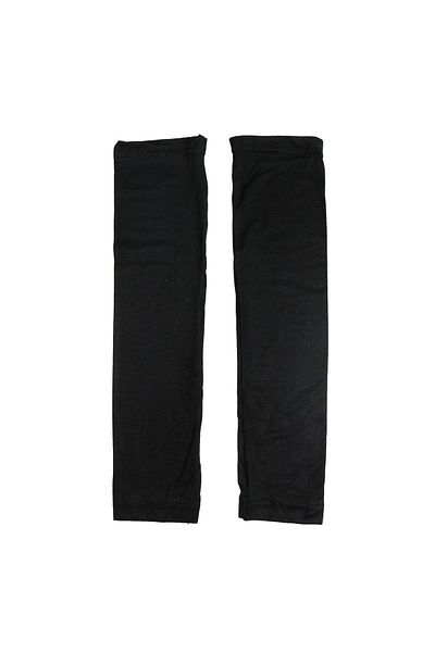 befashop Μαύρο χτενισμένο βαμβακερό μανίκι