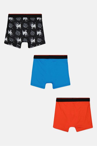 Parker Kids Boy 3 Pack Boxers, Black