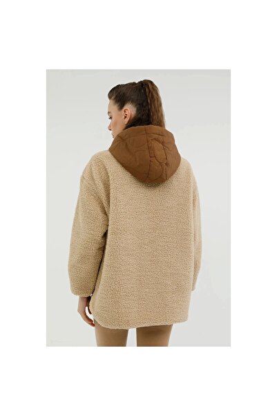 lumberjack Hannah Γυναικείο παλτό με κουκούλα σε καφέ χρώμα