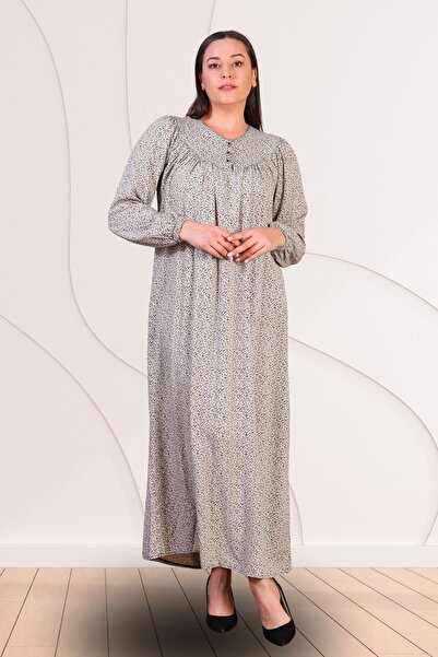 Ferace Large Size Summer Long Dress - Crispy Pattern