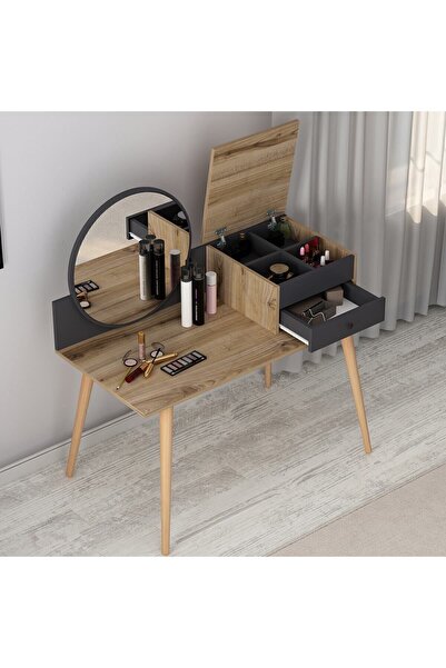 İNARCH DİZAYN Angel Aynalı Fonksiyonel Makyaj Masası – Çekmeceli ve Gizli Tak...
