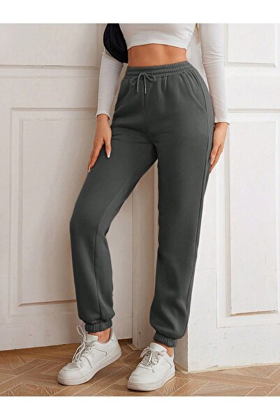Jooy Company Smoke Gray Smoked Waist Leg Elastic 3 Thread Thick Cotton Women'...