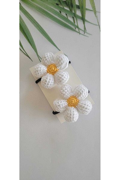 Kadın Girişimciler Atölyesi Cataramă din cauciuc 3D Fluffy Daisy, realizată manual, din 2 piese, potrivită pentru uz pentru copii și adulți