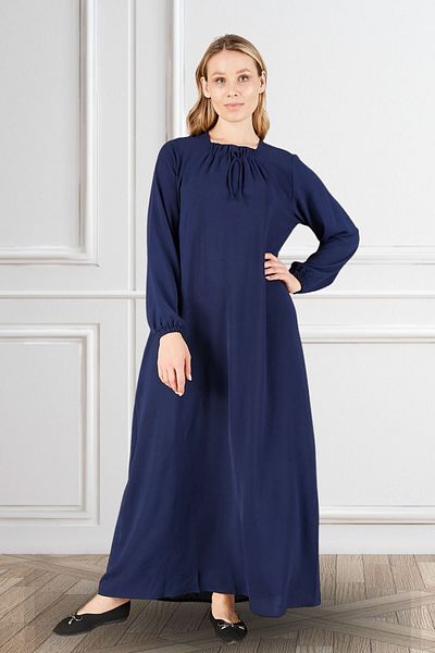 Ferace Φόρεμα Viscose Plus Size Γυναικεία Ρούχα Oversize Navy Blue