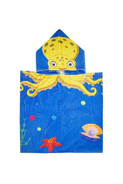 Bross Παιδική πετσέτα Poncho με σχέδιο χταπόδι 60x60