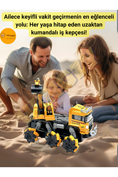 Wingzy 360° Dönebilen, Tam Fonksiyonlu Uzaktan Kumandalı Kepçe – Gerçek İnşaat Deneyimi Evde!