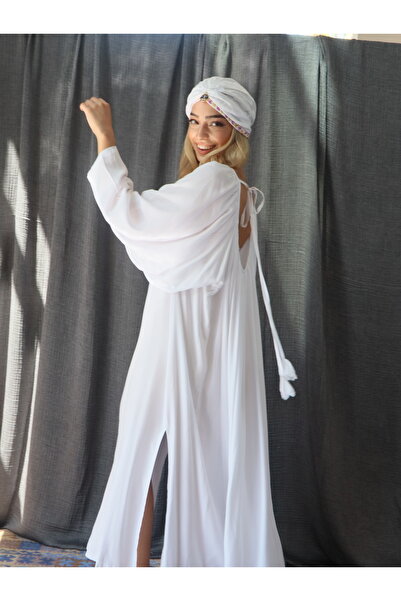 Su Koleksiyon Μακρύ φόρεμα Nova Herbal Silk Flowy Boho Style