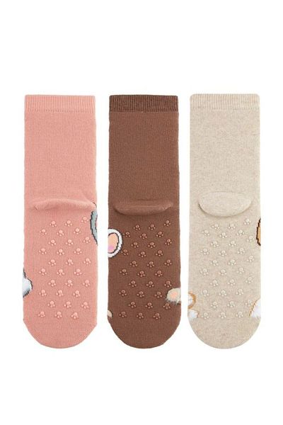 Bross 3-Piece Rabbit Non-Slip Sole Towel Children's Socks