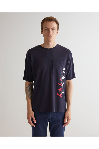 Gant Erkek Lacivert Regular Fit T-Shirt