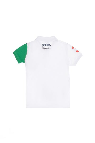 U.S. Polo Assn. Μπλουζάκι με λαιμόκοψη για αγόρι λευκό πόλο 50263342-VR013