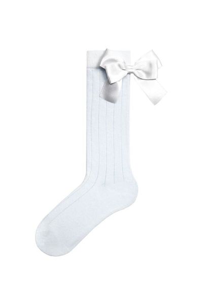 Bross Детски високи чорапи Bow White