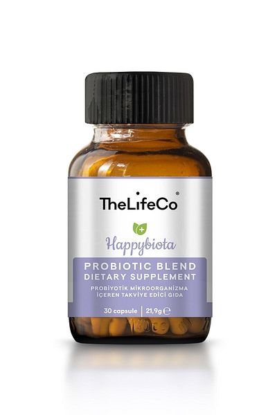 TheLifeCo Happybiota Probiotic - 10 Billion Microorganisms, 30 Capsules Food, Supplement, Allergy