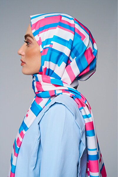 Modakaşmir Σάλι από μετάξι Μεδίνα με σχέδιο ρίγες