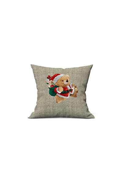 Evmila Новогодишна тема Теди с мотиви 43x43 кадифена калъфка за възглавница