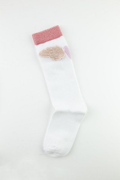 Bross Pembe Kanatlı Kız Çocuk Dizaltı Çorap