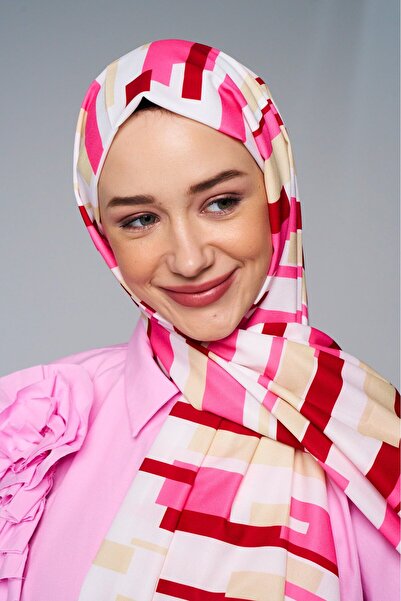 Modakaşmir Σάλι από μετάξι Μεδίνα με σχέδιο ρίγες