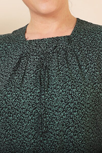 Ferace Γυναικείο Hijab Φόρεμα Mother Plus Size Φόρεμα Maxi Emerald Green